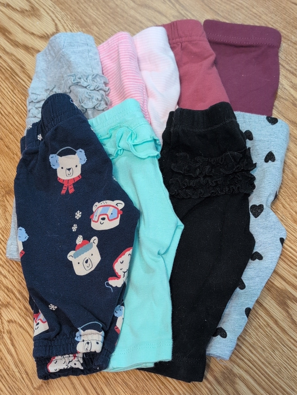 LOT Of 10 Bundle 3M & 0-3M Baby Leggings Pants